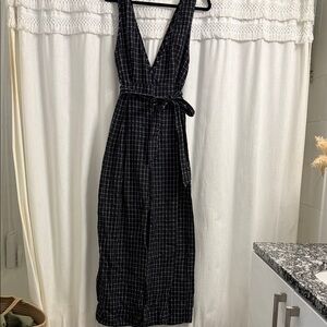 SHEIN Black and White Backless Romper